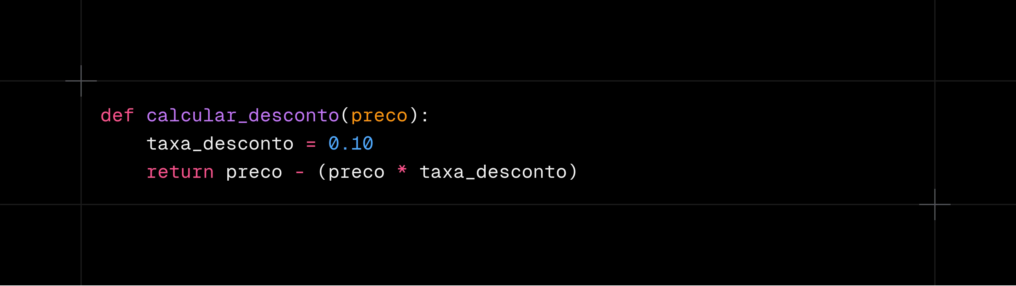 Exemplo de código Python limpo após aplicar o Seiri, mantendo apenas a função essencial e legível.